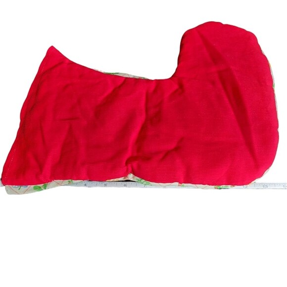 Vintage Cottagecore Handmade Multicolored Patchwork Squares Christmas Stocking - Picture 9 of 12